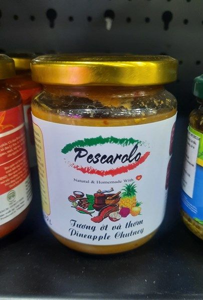 SS- Tương ớt thơm Pescarolo 230g - Pineapple Chutney ( jar ) - sale in Đà Nẵng, Hội An