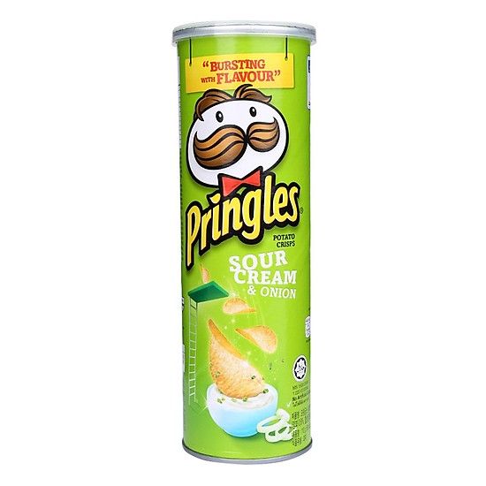 PC.S- Bánh khoai tây vị chua Pringles 110g - Sour Cream & Onion Potato Crisps (Tin)