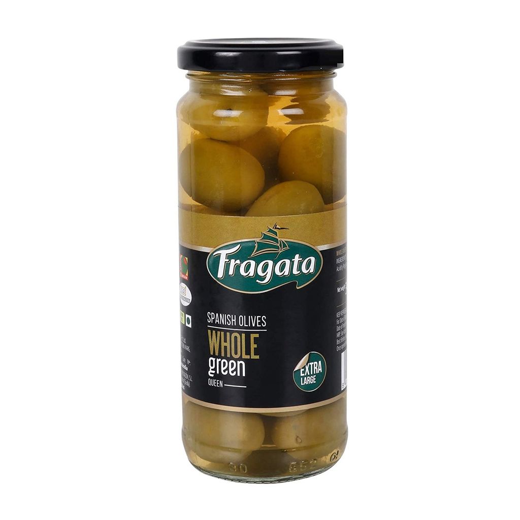 PK- Ô liu xanh nguyên hạt - Whole Green Olives Fragata 450g ( Jar )