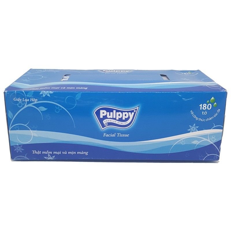 PU.H- Giấy Lụa Hộp Pulppy - Facial Tissue Pulppy 180pcs ( Box )