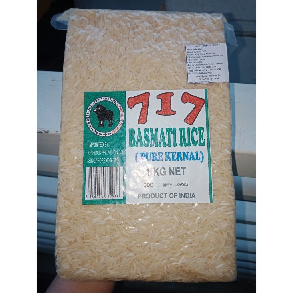 R- Gạo Basmati Rice 717 1kg (Bịch)