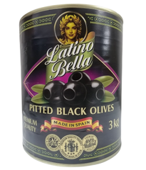 PK- Pitted Black Olives Latino Bella 3kg