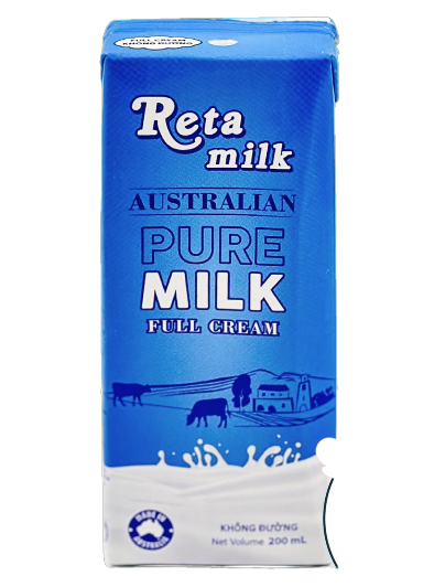DA.M.F- Plain UHT Fresh Milk Reta 200ml T4