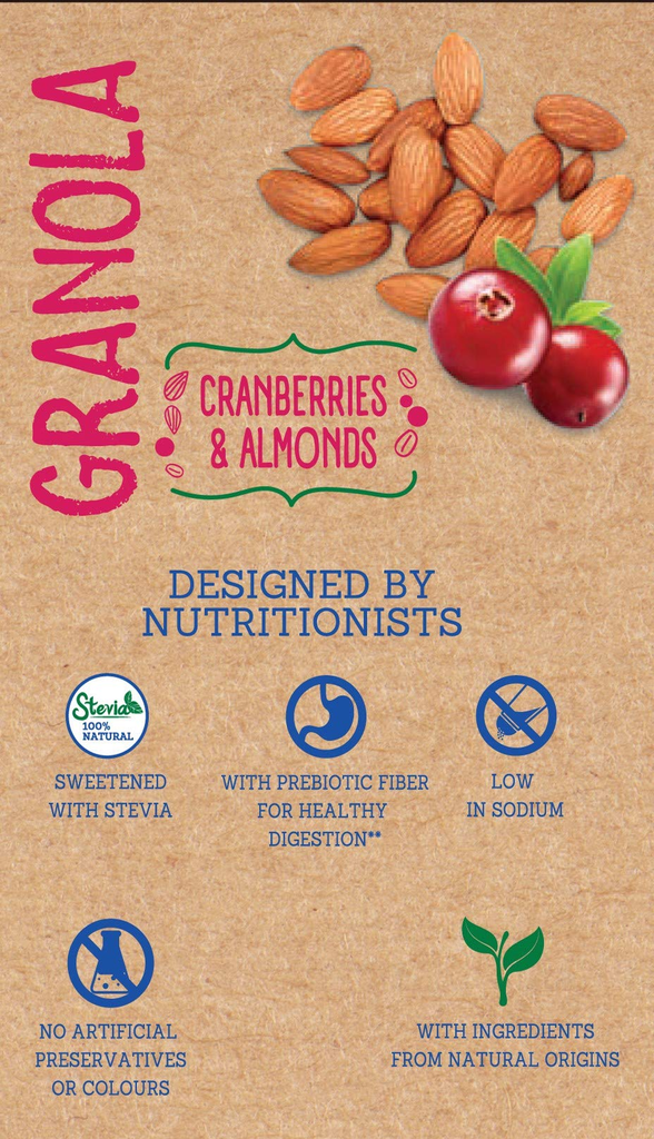 GR.G- Dried Cranberry & Almonds Granola 35g T8