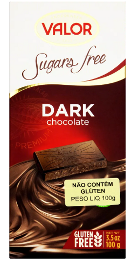 CH- Dark Chocolate Sugar Free Valor 100g T10