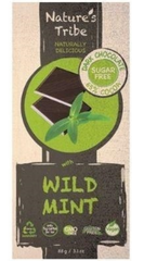 CH- Dark Chocolate Wild Mint Sugar Free Natures Tribe 88g