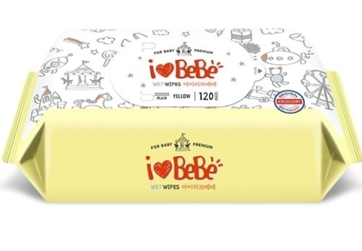 PU- Khắn giấy ướt - Babybaby Wet Tissue Yellow 120Pcs