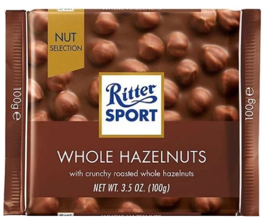 CH-Whole Hazelnuts Chocolate Ritter Sport 100g