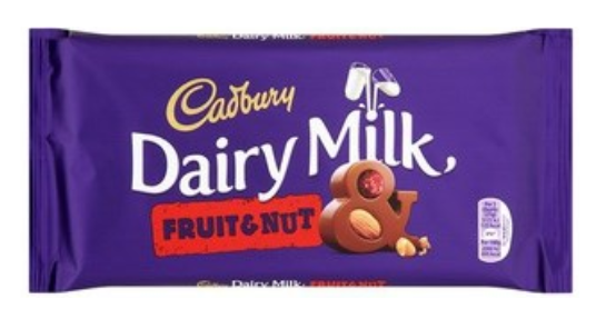 CH-Fruit & Nut Chocolate Dairy Milk Cadbury 100g