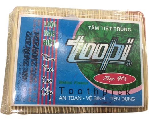 PU- Mint Flavor Toothpick Tân Bách Phát (Tăm bạc hà)