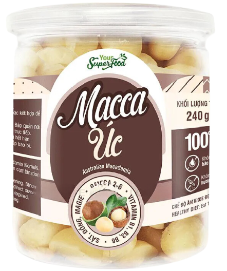 NU- AUS Macadamias Kernels Your Super Food 240g T7