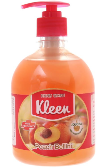 PU- Hand Wash Peach Bellini Flavor Kleen 500ml T1