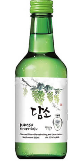 WI.KJ- Soju Damso Green Grape Flavor 360ml T3