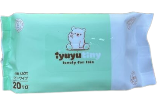 PU- Wet Towels Iyuyu Tiny 20 Sheets (Xanh) T4