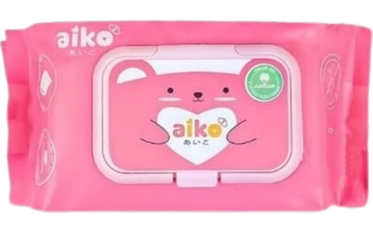 PU-Tiêu dùng. Antibacterial Wet Wipes Aiko 20 sheets (Hồng)