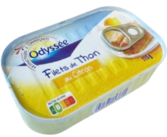 CA- Tuna Fillets With Lemon ODYSSEE 115g T11