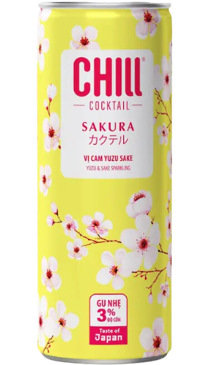 WI.KJ- Yuzu Orange Flavor Sakura Chill Cocktail 330ml T1