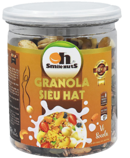 NU- Chocolate Granola Smile Nuts 225g T4