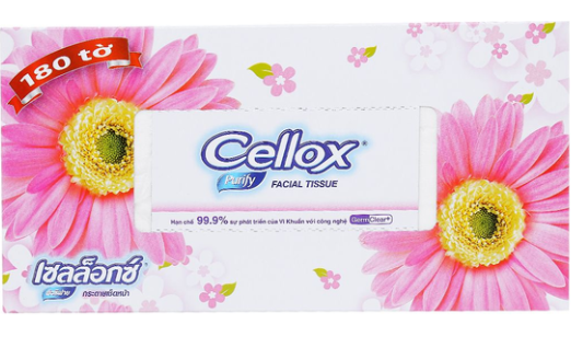 PU- White Facial Tissue 250 Sheet Cellox