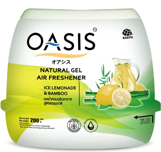 PU- Natural Gel Air Freshener Ice Lemonade & Bamboo Oasis 200g T9