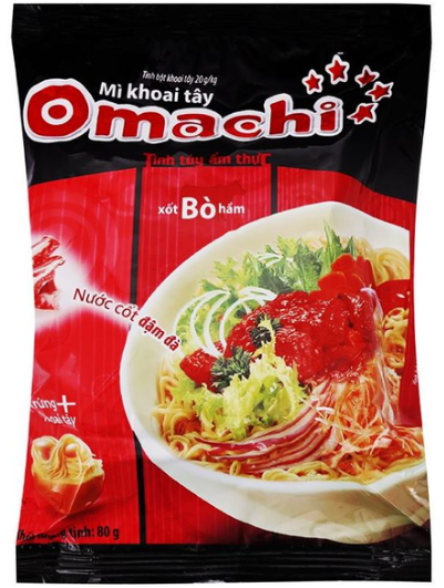 NDI- Mì Omachi Xốt Bò Hầm - Omachi Beef Stewed Noodles 80g