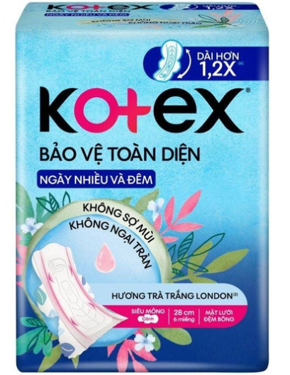 PU- White Tea London Tampon Kotex 6pcs x 28cm T2