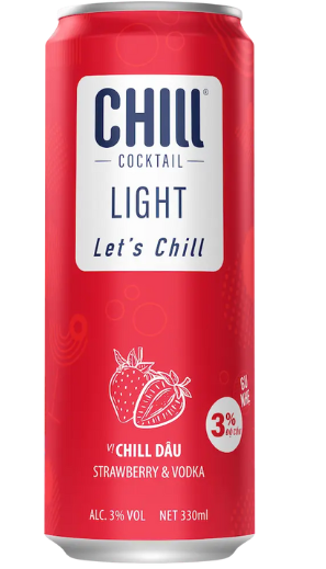 WI.KJ- Chill Light Strawberry Vodka Sparkling Cocktail 3% 330ml