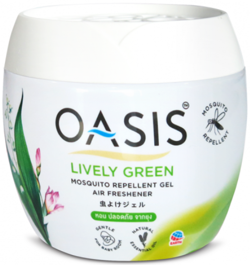 PU- Mosquito Repellent Gel Air Freshener Lively Green Oasis 180g