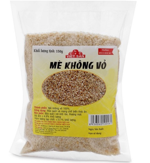 NU- Dried Shellless Sesame Viet San 150g (Mè trắng k vỏ)