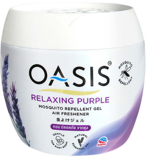 PU- Mosquito Repellent Gel Air Freshener Relaxing Purple Oasis 180g