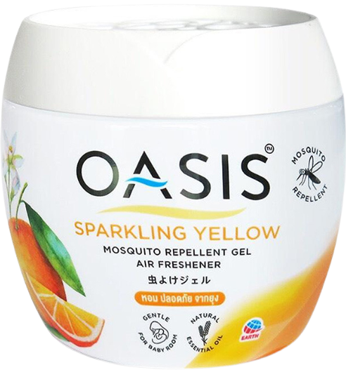 PU- Mosquito Repellent Gel Air Freshener Sparkling Yellow Oasis 180g