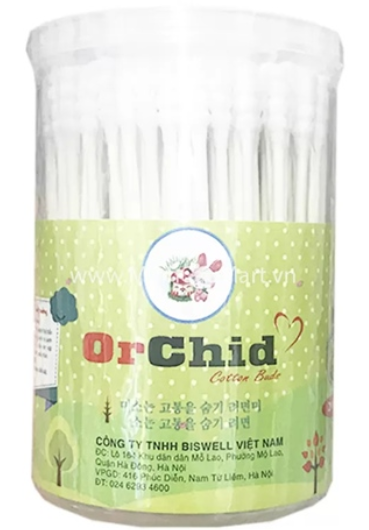 PU- Baby Cotton Swabs Orchid Biswell 200pcs T6