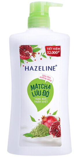 PU- Shower Gel Lightening Skin Matcha & Pomegranate Hazeline 670g