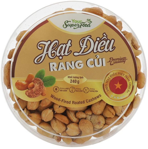 NU- Wood-Fired Roasted Cashews Your Super Food 240g T7