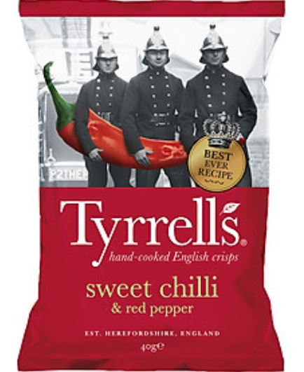 SN-Sweet Chilli & Red Pepper Snack Tyrrells 150g