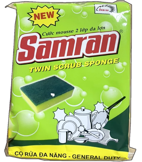 PU- Twins Scrub Sponge Samran (Miếng rửa chén) T7