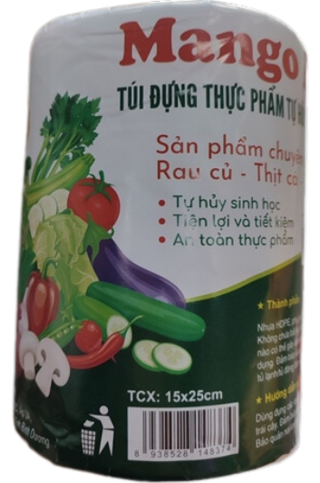 PU- Food Plastic Bags Mango 15*25cm (Túi đựng thực phẩm)