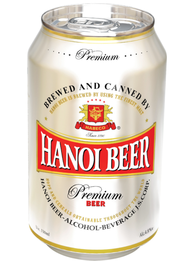 BE.LB- Premium Beer 4.9% Hà Nội 330ml (Bạc) T9