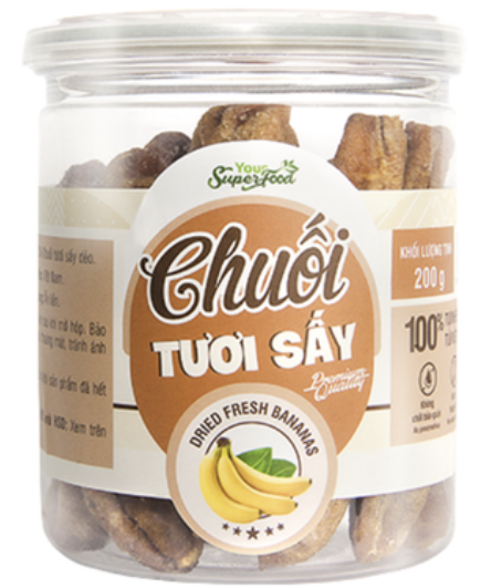 FRD- Dried Fresh Bananas Your Super Food 200g T7