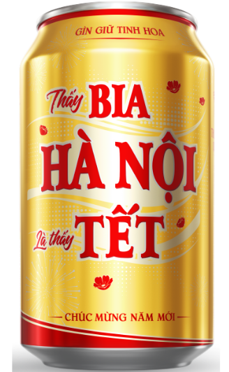 BE.LB- Beer 4.6% Hà Nội Tết 330ml (Vàng)