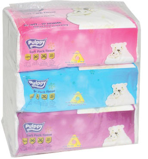 PU- Paper Napkin Pulppy Polar Bear 180Sheets T4