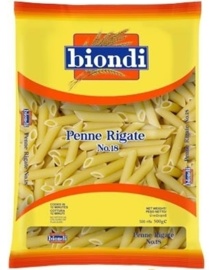 GR.P- Penne Rigate N.18 Biondi 500g T12