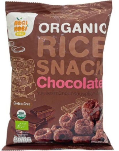 SN- Organic Rice Snack Chocolate Nobi Nobi 40g T5