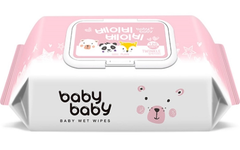 PU- Khắn giấy ướt - Babybaby Wet Tissue Pink 120Pcs