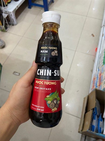 SS- Nướng tương nấm Shiitake Chinsu 330ml - Shiitake Flavour Soy Sauce ( bottle )