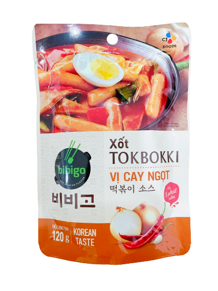 SS- Xốt ớt tokbokki cay ngọt Bibigo 120g - Sweet Spicy Tokbokki Sauce ( pack )