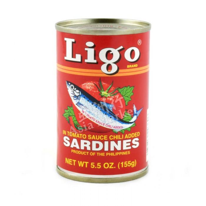 CDF- Cá mòi xốt cà chua cay Ligo 155g - Sardines In Tomato Sauce Chili Added ( tin )