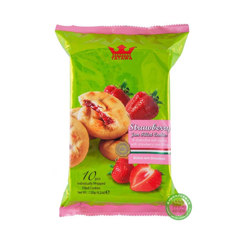 PC.B- Bánh quy vị dâu - Strawberry Cookies Tatawa120g (pack)