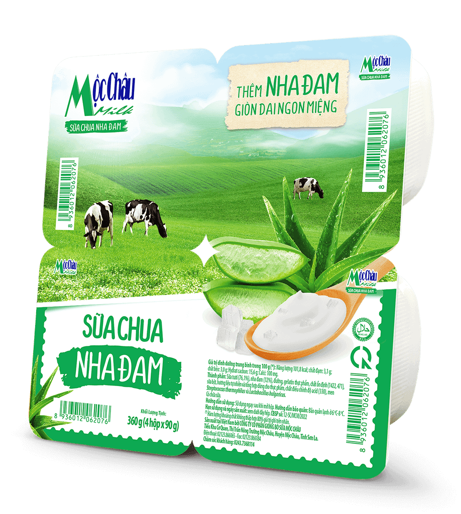 DY- Aloe Vera Yogurt Mộc Châu Milk 90g T7