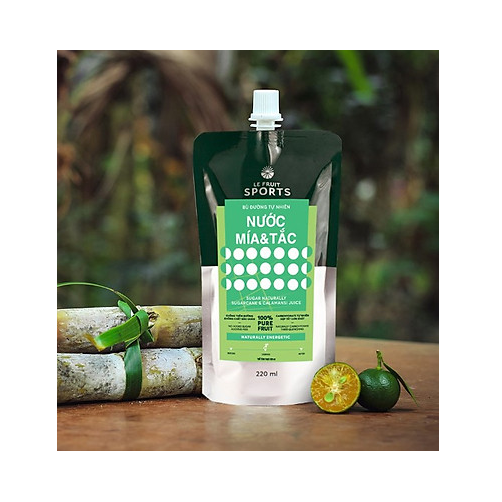 BW.J- Nước mía và tắc - Sugarcane & Calamansi Juice Le Fruit 220ml ( Pack )